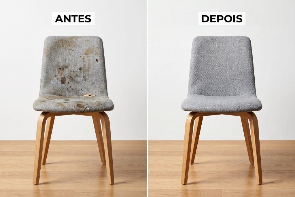 Antes e Depois da Limpeza de Cadeiras em Jaú