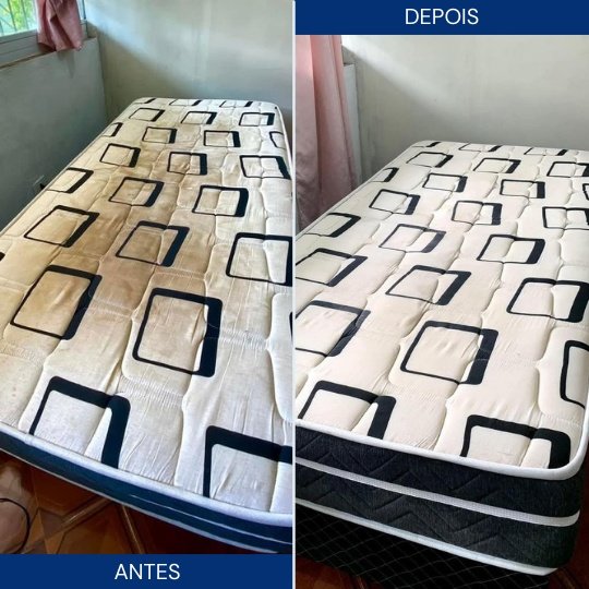 Antes e Depois da Limpeza de Colchão em Jaú