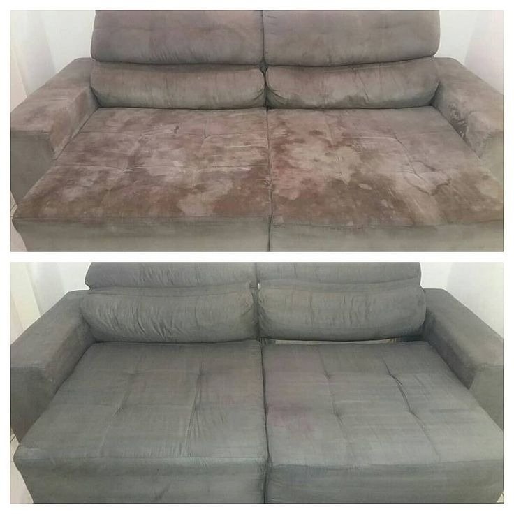 Antes e Depois da Limpeza de Sofá Retrátil em Jaú